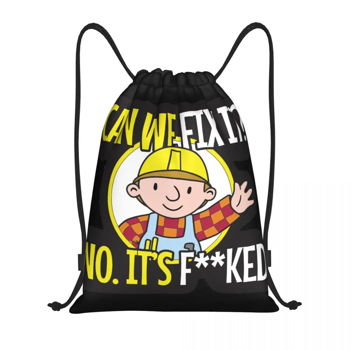 

Can We Fix It Multi-function Portable Drawstring Bags Sports Bag Book Bag For Travelling