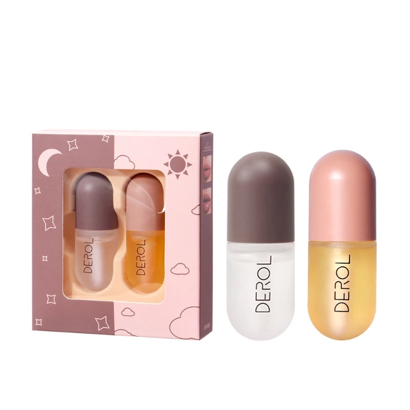 

2pcs 5.5ml Moisturizing Lip Plumper Serum Natural Plant Extract Lips Enhancer