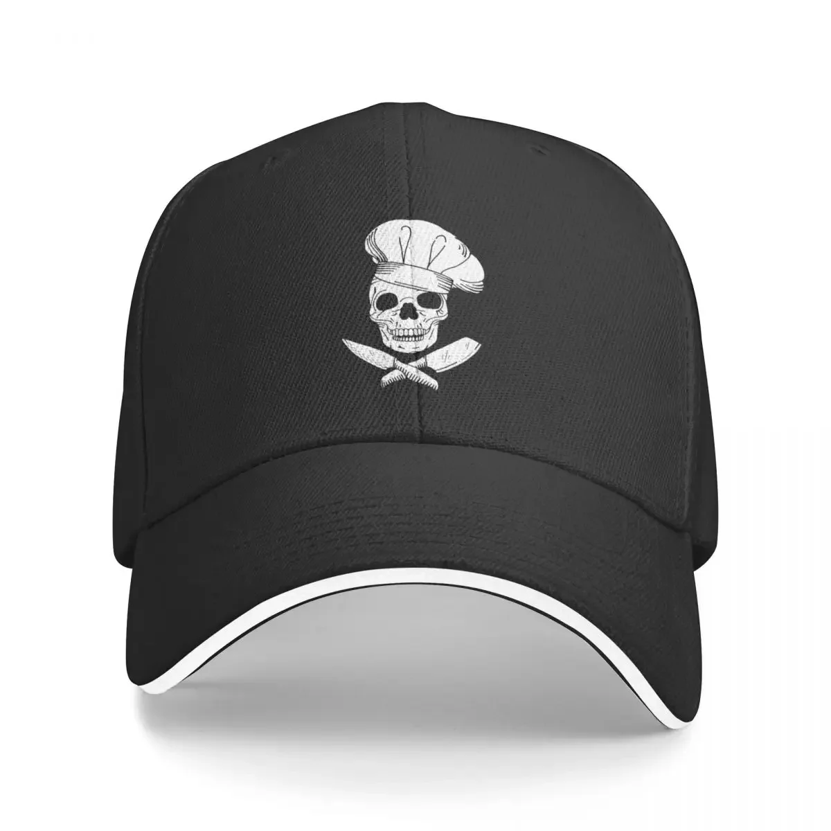 

Skull Wearing Chef Hat and Crossed Kitchen Knives Baseball Cap Designer Hat |-F-| Women's Hats 2023 Men's