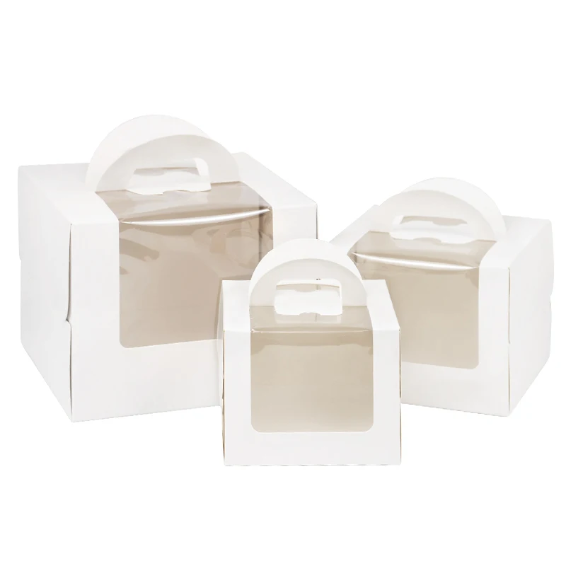 Large Cake Packaging Box Portable Muffin Cupcake Container Wedding Birthday Party Supplies Baby Shower Cookie Gift Paper Boxes
