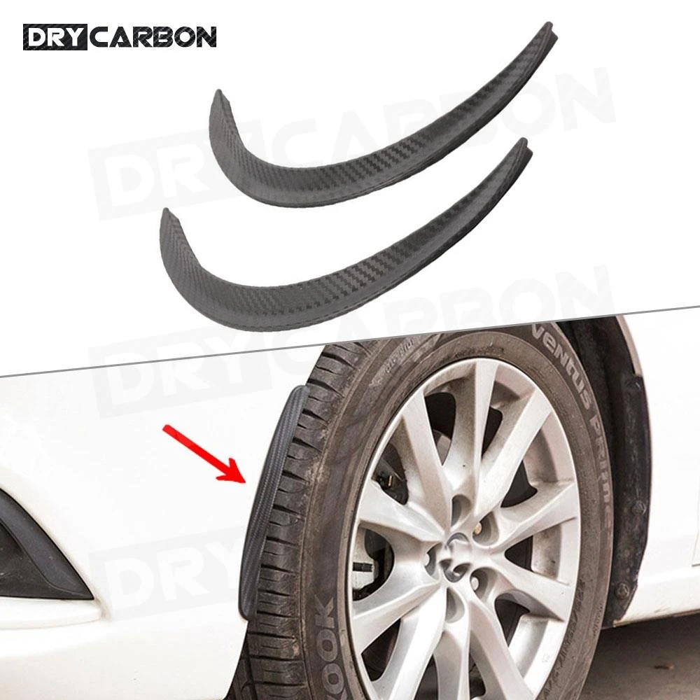 Carbon Fiber Look Fender Flares Wheel Eyebrow Auto Mudguard Lip Body Kit Auto car Protector