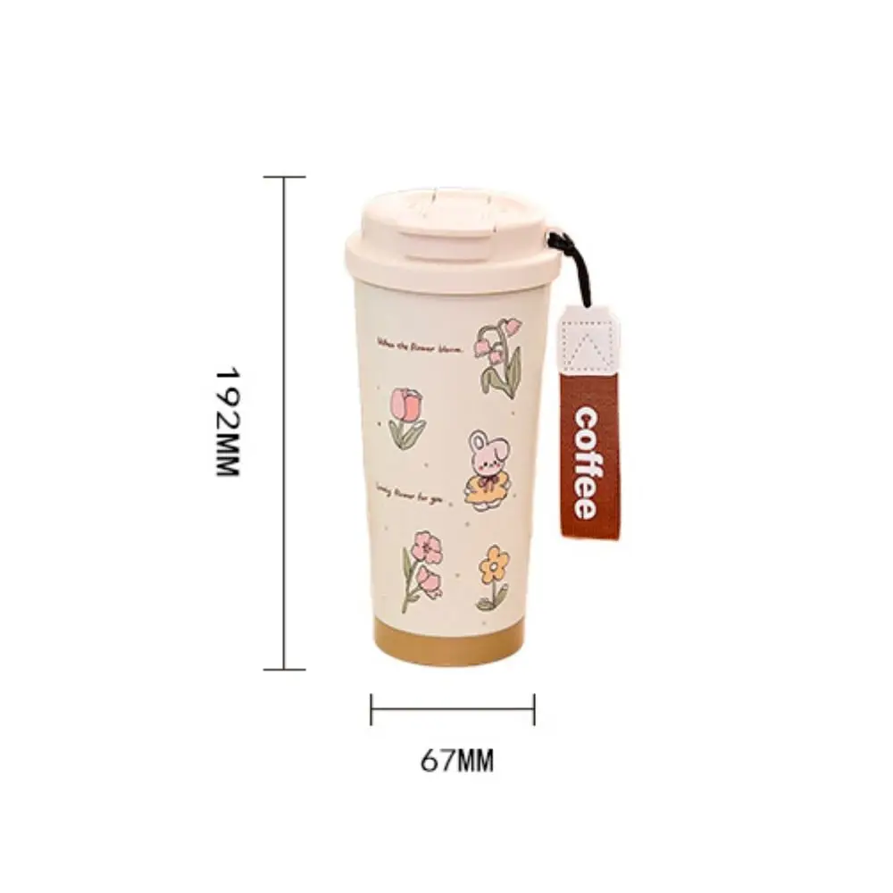 스플래시 프루프 550ml 보온 텀블러 스테인리스 스틸 대용량 보온병 빨대 포함, 흘림 방지 보온병 캠핑용