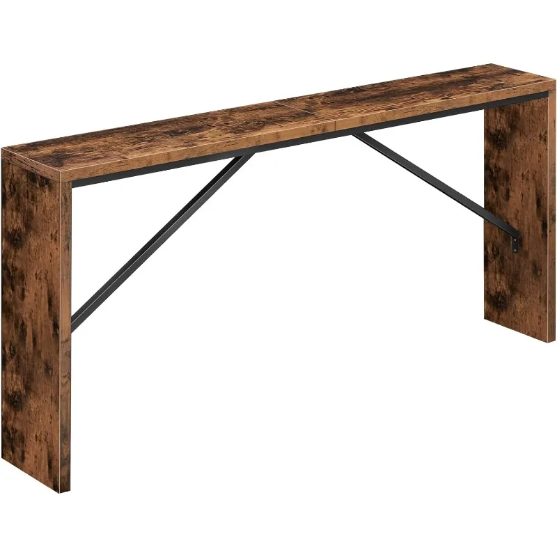 

MAHANCRIS Console Table, 62.2" Long Sofa Table Behind Couch, Narrow Entryway Table, Industrial Console Table for Entryway