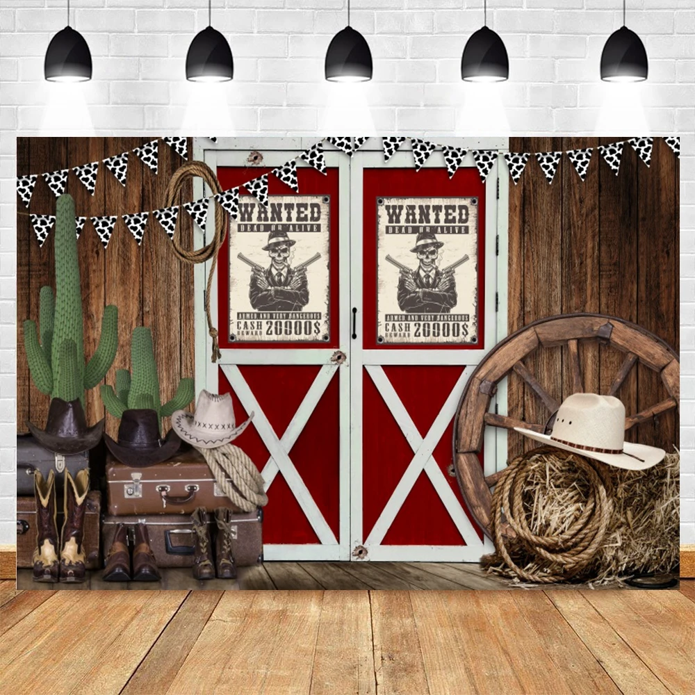 West Cowboy Boy Girl Birthday Party Decor Backdrop Baby Shower Autumn Farm Barn Horse Photography Background