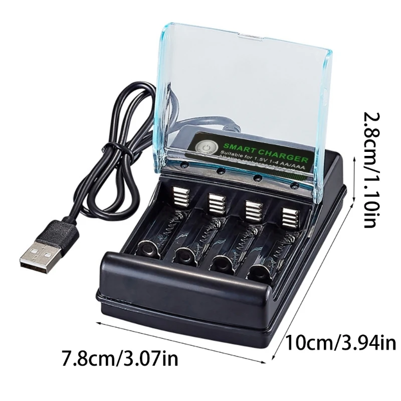 Advanced 4-Slot Alkaline Battery Charger with Smart Repair and Recycling Function
