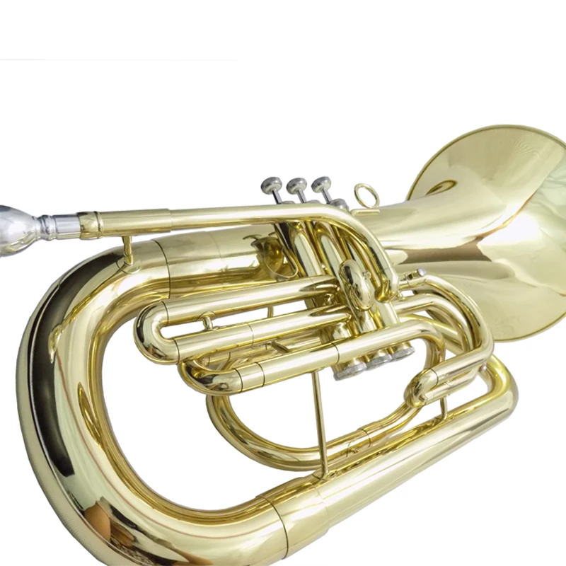 Bb Marching Euphonium Musical Instruments with Case Mouthpiece Yellow Brass Body Lacquer Finishes