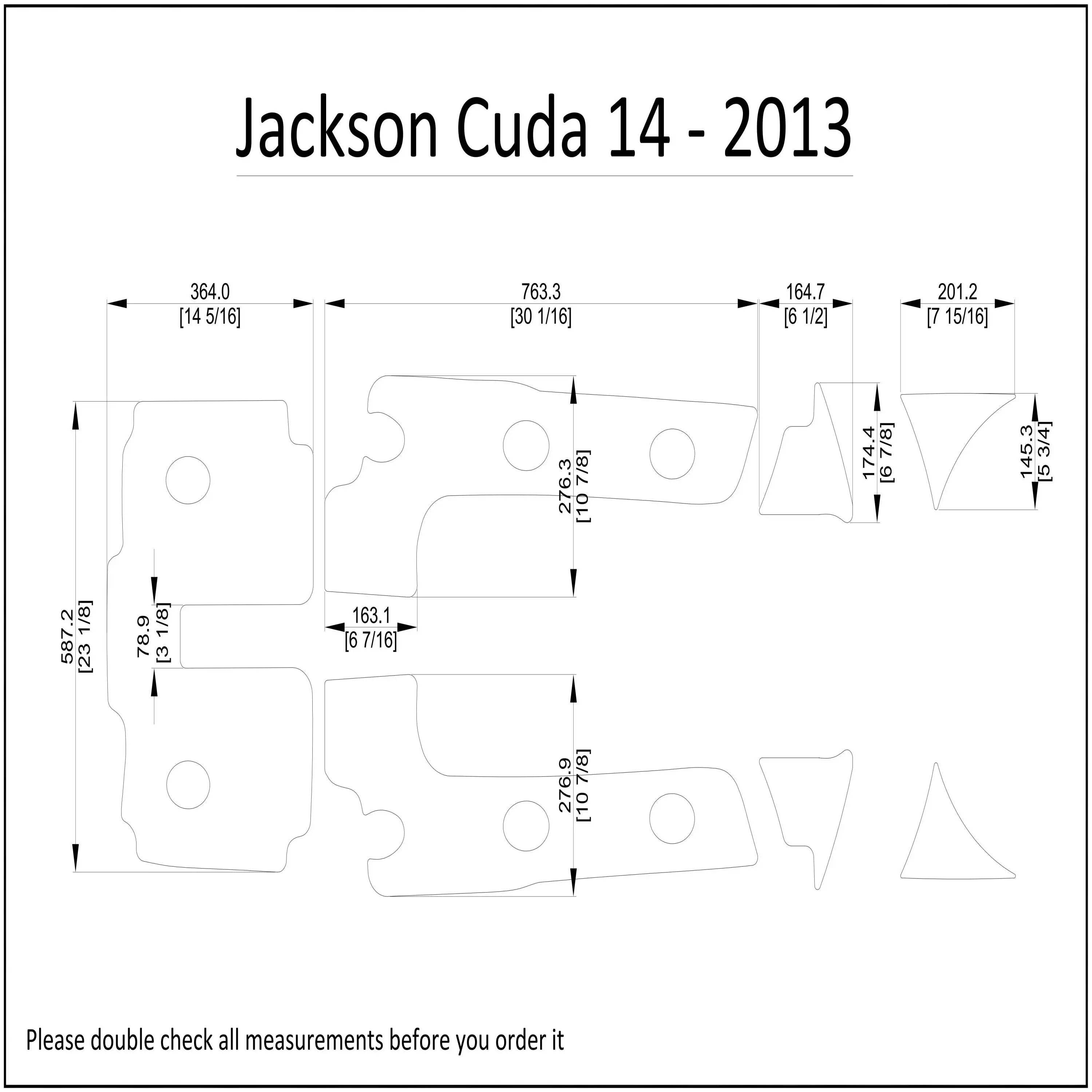 2013 Jackson Cuda 14 Kayak Boat EVA Foam Deck Floor Pad Flooring