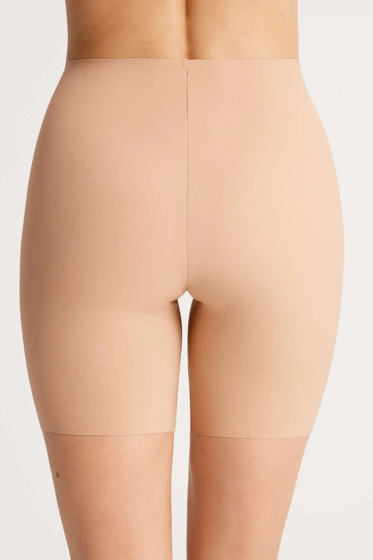 

Laser Cut High Waistline Invisible Panty Polyamide Beige Plain Color Slip Underwear