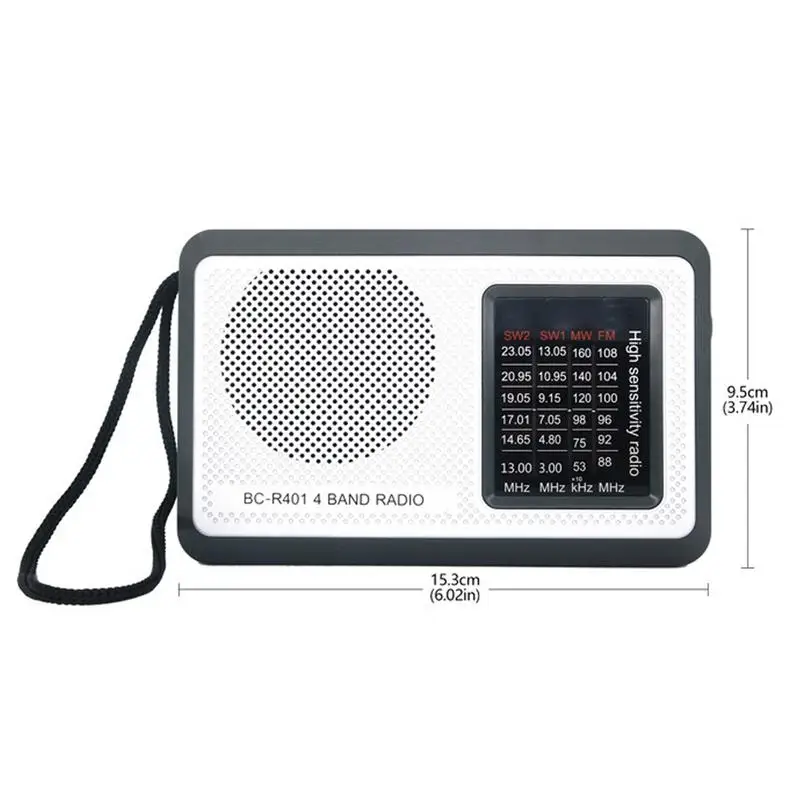 Portable AM FM Radio AM Radio Small FM AM Speaker Battery-Powered For Travel Outage Survival Poolside Storm Beach Home Hiking