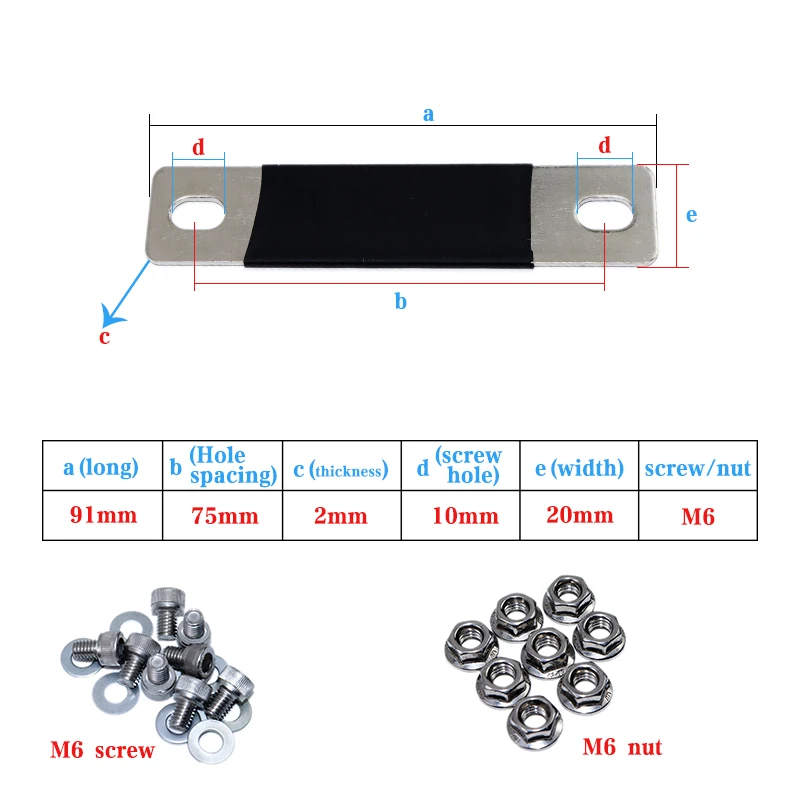1-4pcs EVE 280AH 310Ah 320Ah M6 Copper Bus Bar Connector