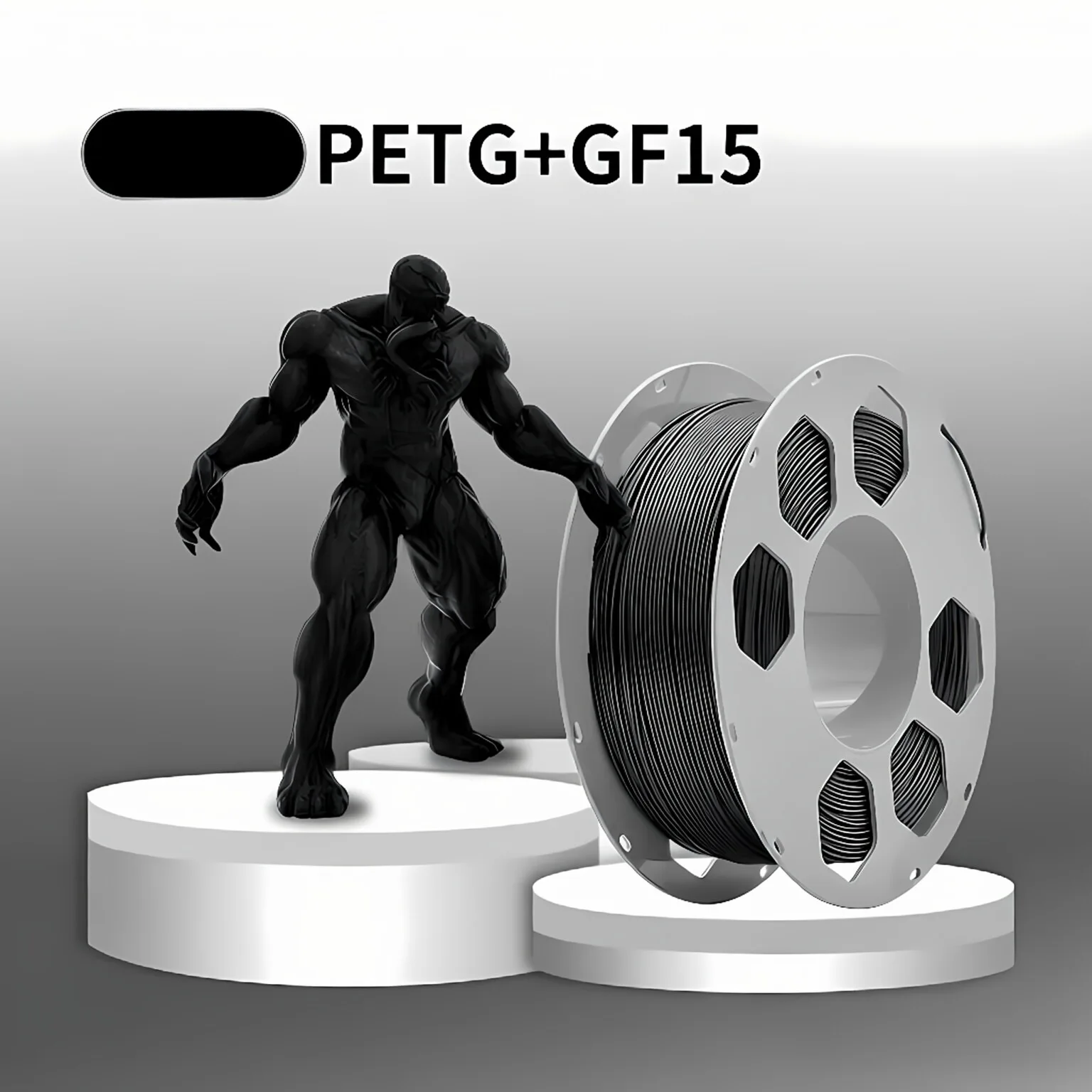 고속 PETG GF 필라멘트 1.75mm (밤부랩 프린터용), 유리섬유 강화 3D 프린팅 재료, 강력하고 내구성 있음