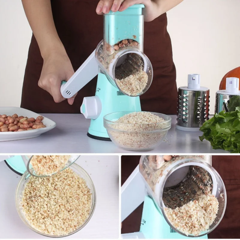 3-in-1 Vegetable Cutter Manual Rotary Cheese Grater Vegetable Cutter Hand Cranked Potato Slicer Multifunctional Kitchen Gadgets vegetable slicer vegetable cutter cheese grater