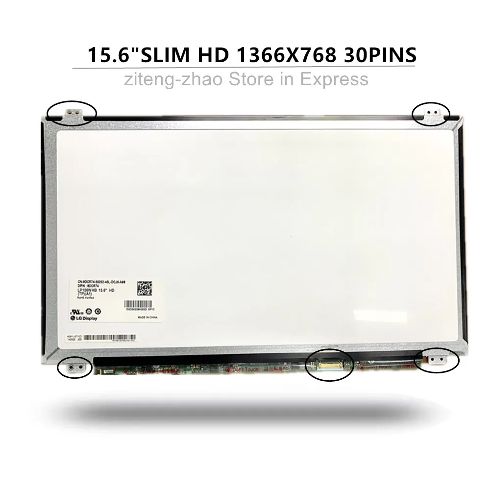 Polegada Laptop Tela Lcd Lp156whb-tp D1a1 c1 B156xtn03.3 Nt156whm-n42 Lp156whu-tpa1 B156xw04 V.8 V.7 para E550 E555 S510p 15.6 - Imagem 4