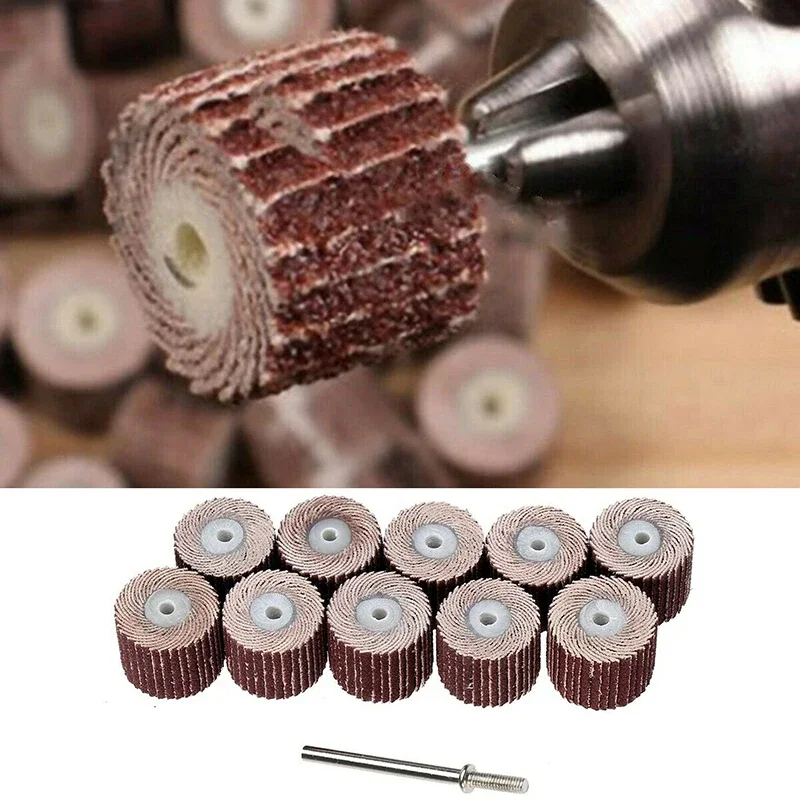 

10Pcs 80-600Grit Sandpaper Sanding Flap Disc with Shank Polishing Wheel Brush Sanding Disc Shutter for Abrasive Rotary Tool