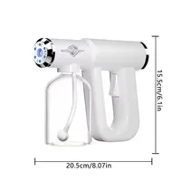 Nano laque à lumière bleue 300ML, bouteille de pulvérisateur de barbier Rechargeable par USB, pistolet à vapeur sans fil pour outils de toilettage et de coiffure 4