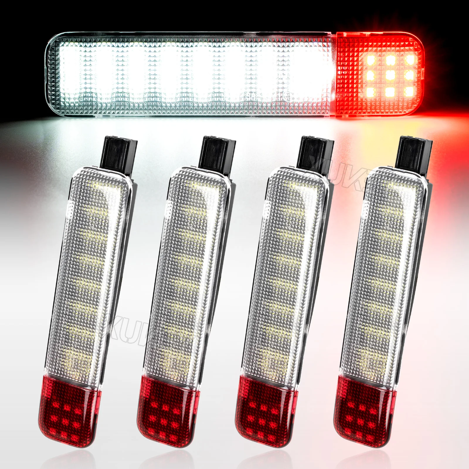 

2x For Chevy/GMC C/K 1500 | 2500 | 3500 Tahoe Yukon Hummer H2 36LED Door Panel Light Courtesy Warning Lamp White Red Dually Bed