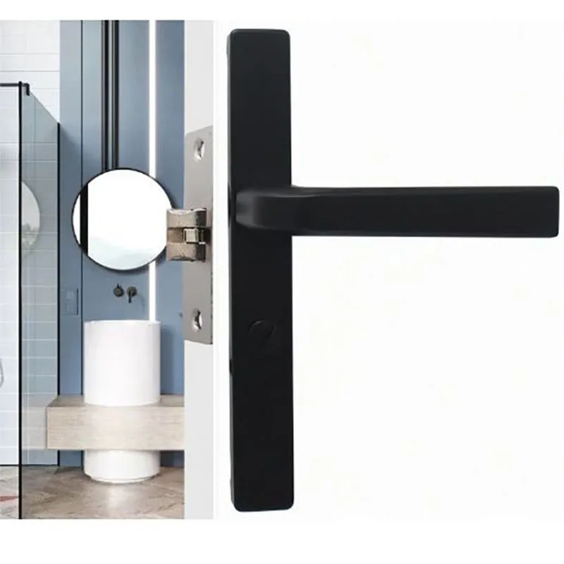 NarrowbathroomDoorlocksetSize130mmWashroomHandlePlateLockNo
