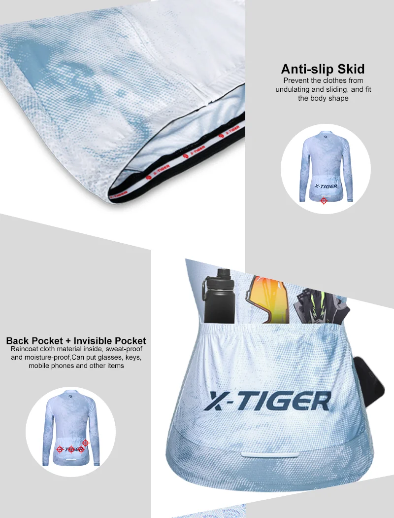X-Tiger Woman's Cycling Jerseys Spring Long Sleeve Breathable Bike Clothes Bicycle Cycling Clothing