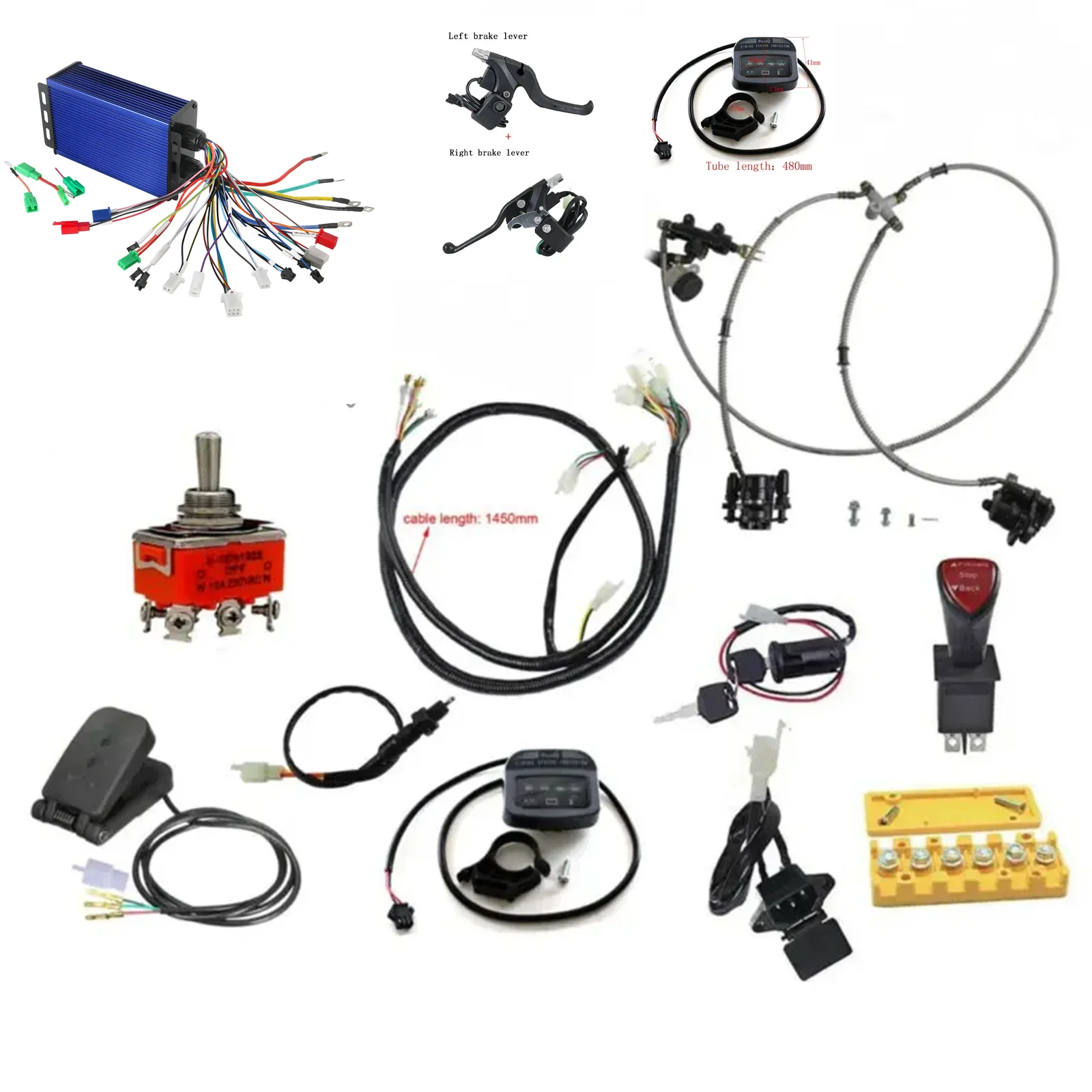 

36V/48V/60V/72V 60A 350W-3000W Brushless Motor kit speed Controller for Scooter Go Kart ATV Quad Buggy Pit Dirt Bike