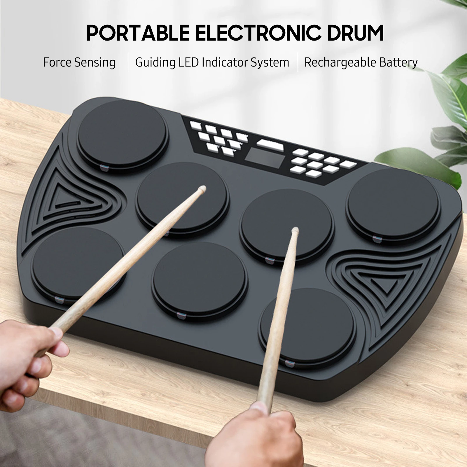 Btuty Multifunction Portable Electronic Drum Set 7 VelocitySensitive