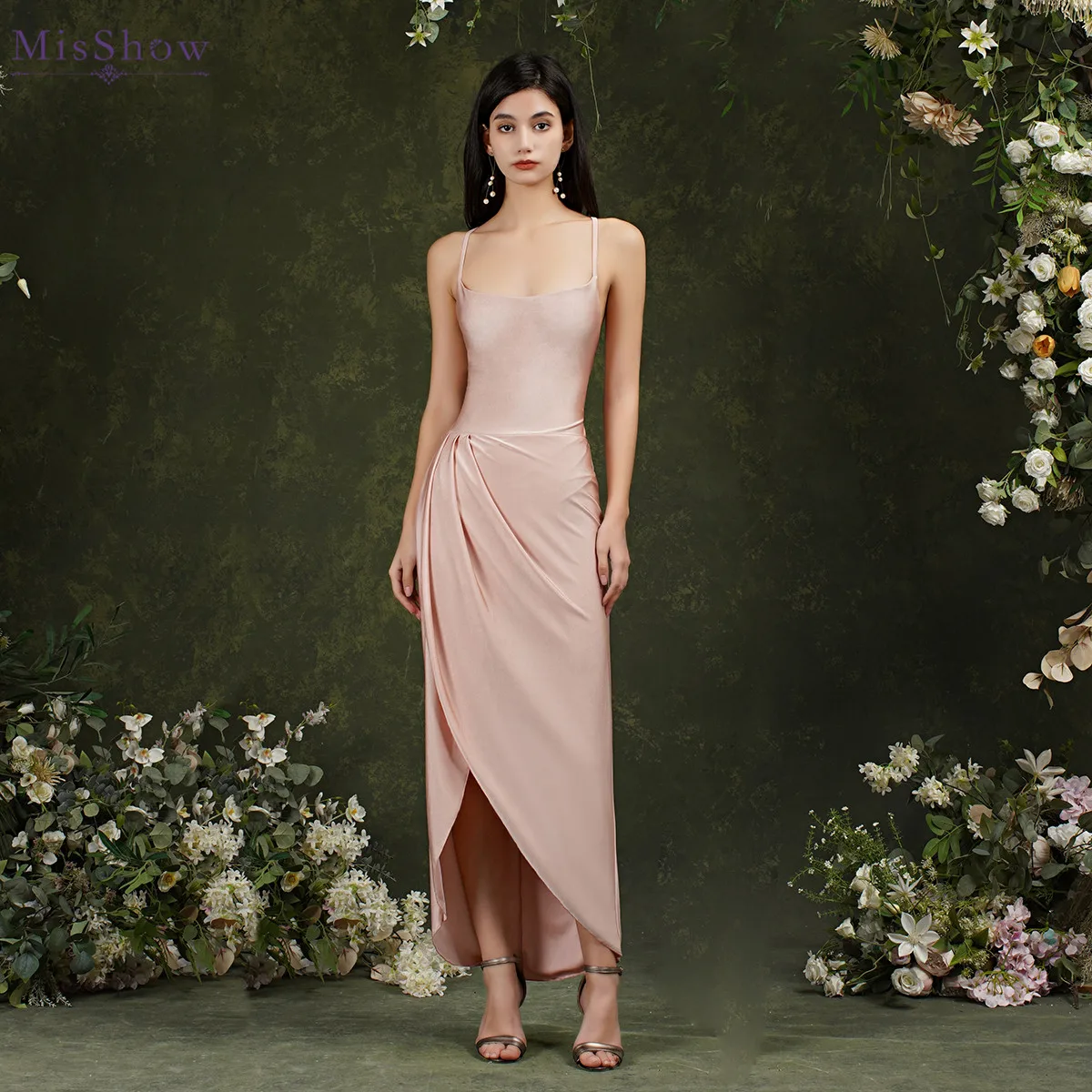 

MisShow Summer Bandage Long Dresses for Women Sexy Backless Adjustable Straps Club Party Maxi Bodycon Sheath Dress Robe Longue