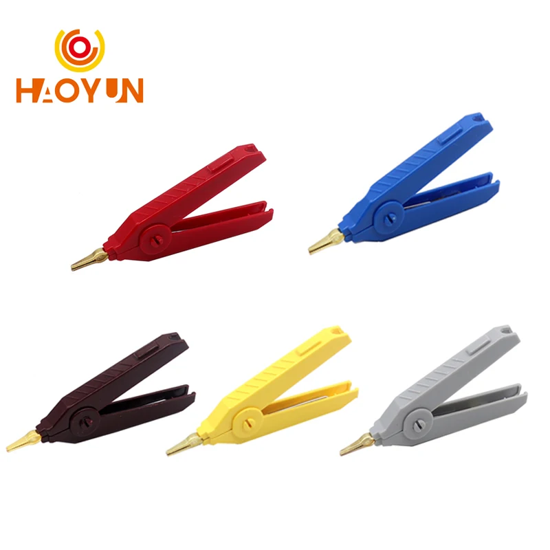 1PCS Alligator Clip 90mm Kelvin Copper Gold Plate Clip LCR Test For Precision Electrical Instrument Tool Power Supply alligator clips