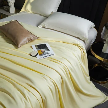 Couette d'été en soie 2025, très appréciée, remplissage en soie de mûrier, doux et respectueux de la peau, pleine taille, style moderne, récipient 1