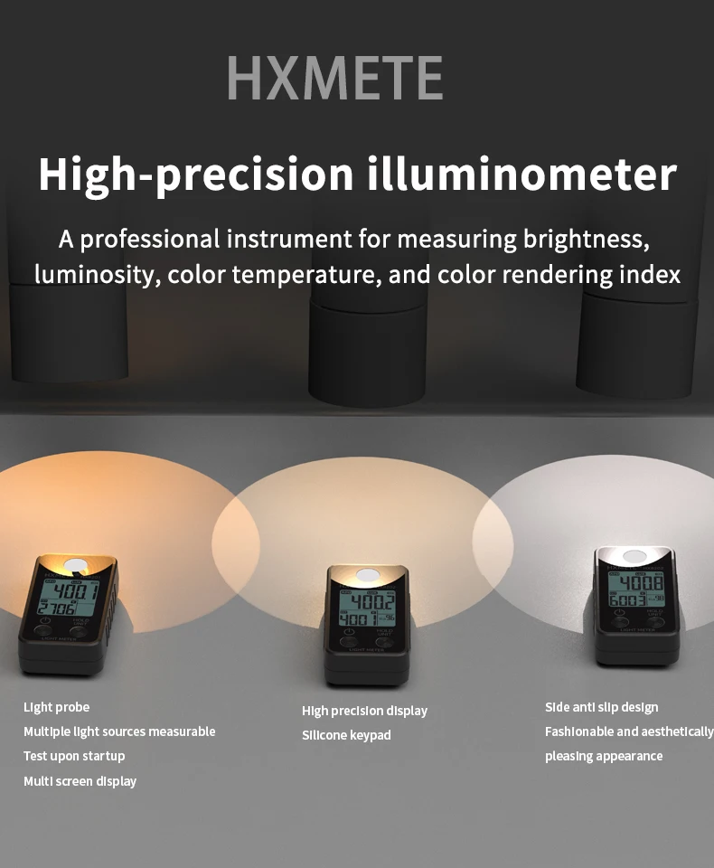 LightMeterLightLuxFlickerMeterLEDFlashlightTesterToolLighting