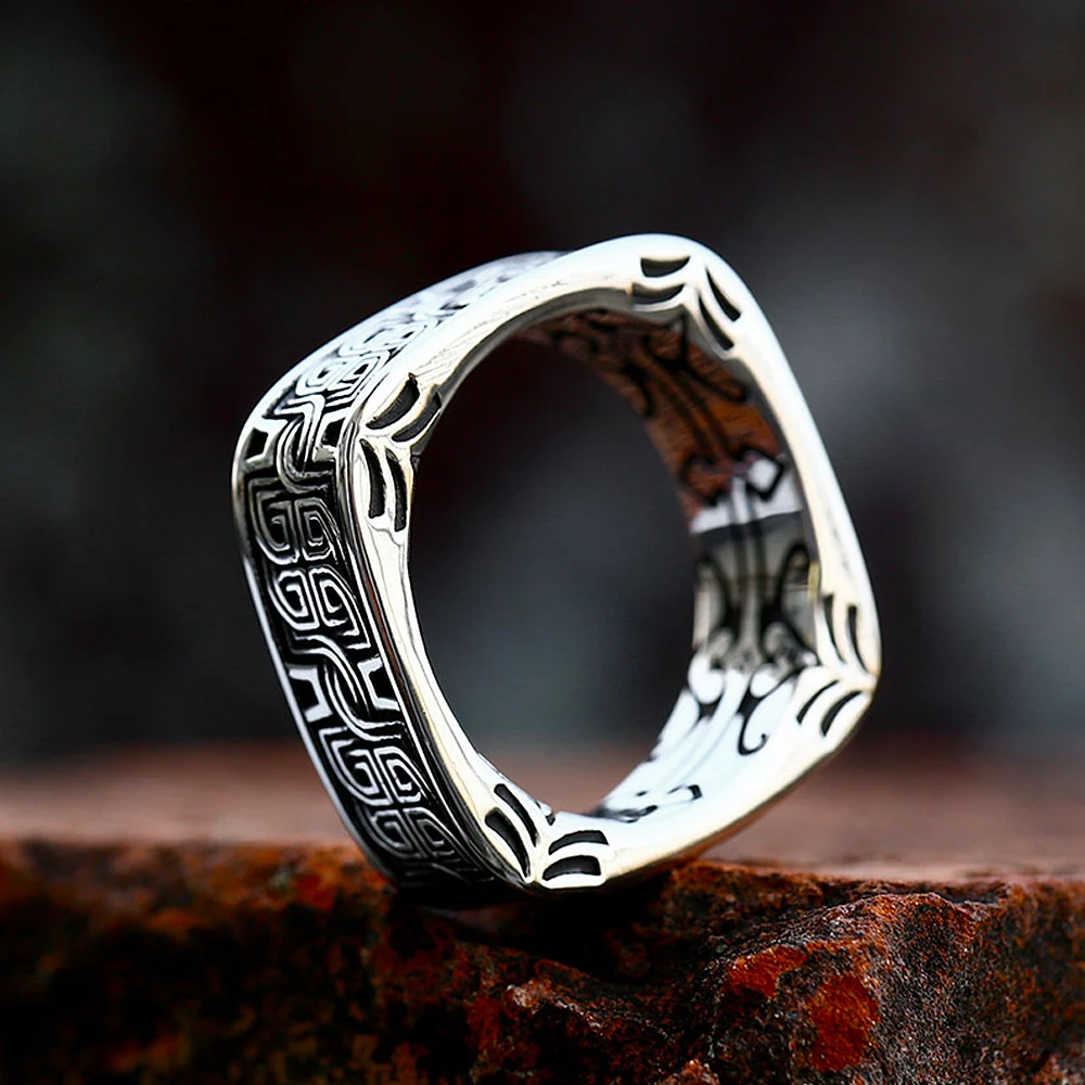 

New Nordic Viking Celtic Ring For Men Women Fashion Simple Pattern Ring Stainless Steel Biker Vintage Jewelry Free Shipping