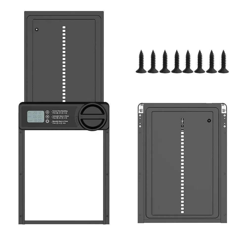 Solar chicken coop door automatic chicken door solar powered charging auto door 4 modes with timer & light senso chicken coop door