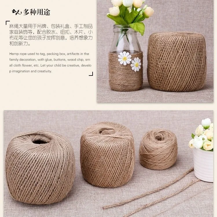 Natural Jute Burlap Rope Cord String For Weddings Belt Strap Floristry Party Gardening Decoration DIY Gift Packing jute rope
