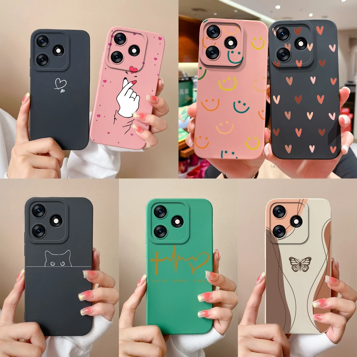 Per Tecno Spark 10 Spark 10 Pro Spark 10C 4G 5G Custodia Love Heart Silicone Antiurto Per Tecno Spark10 Spark10 Pro Spark10C Coque