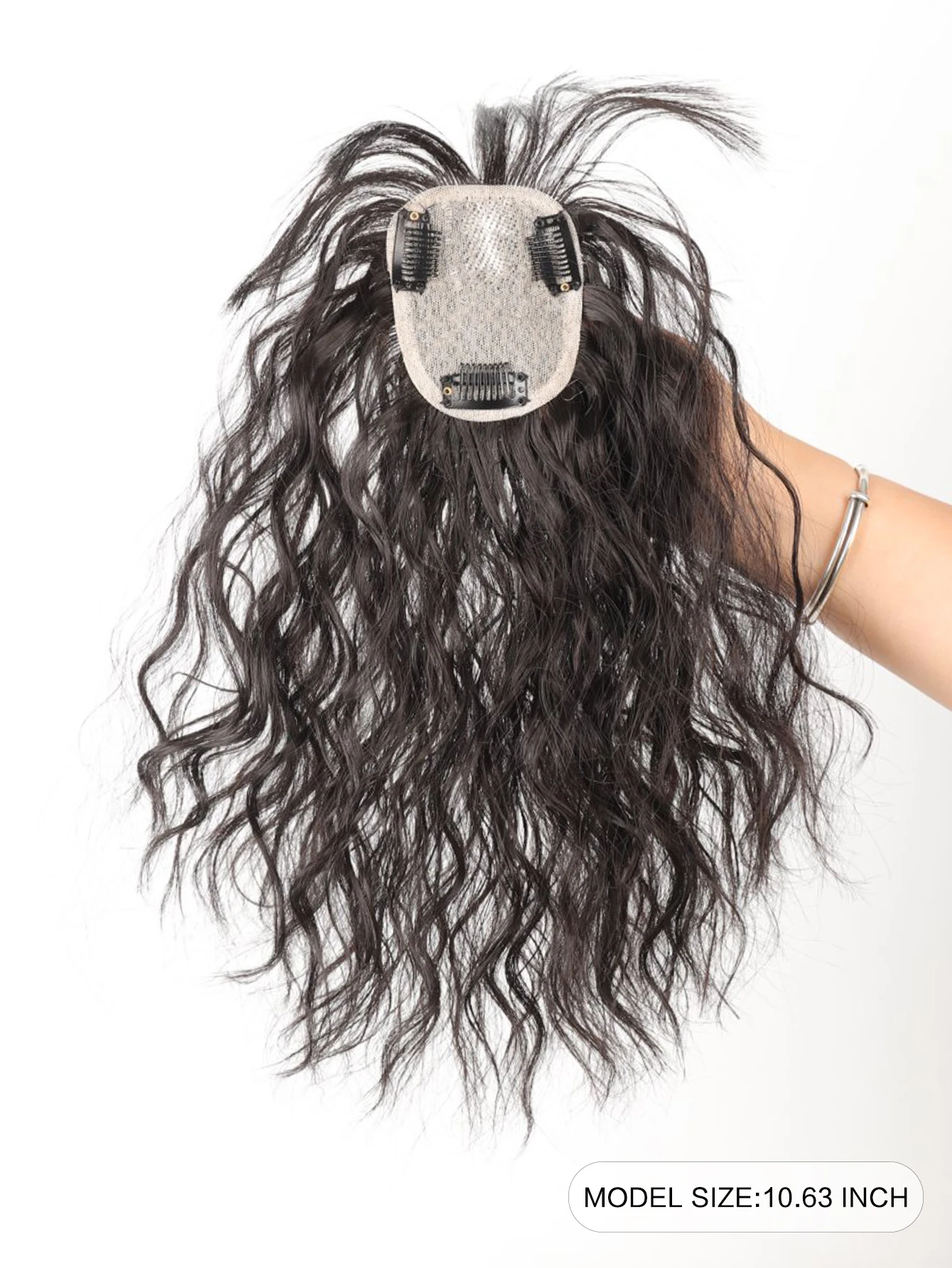 Synthetic Hair Bangs for Women Invisible Seamless Curled Forehead