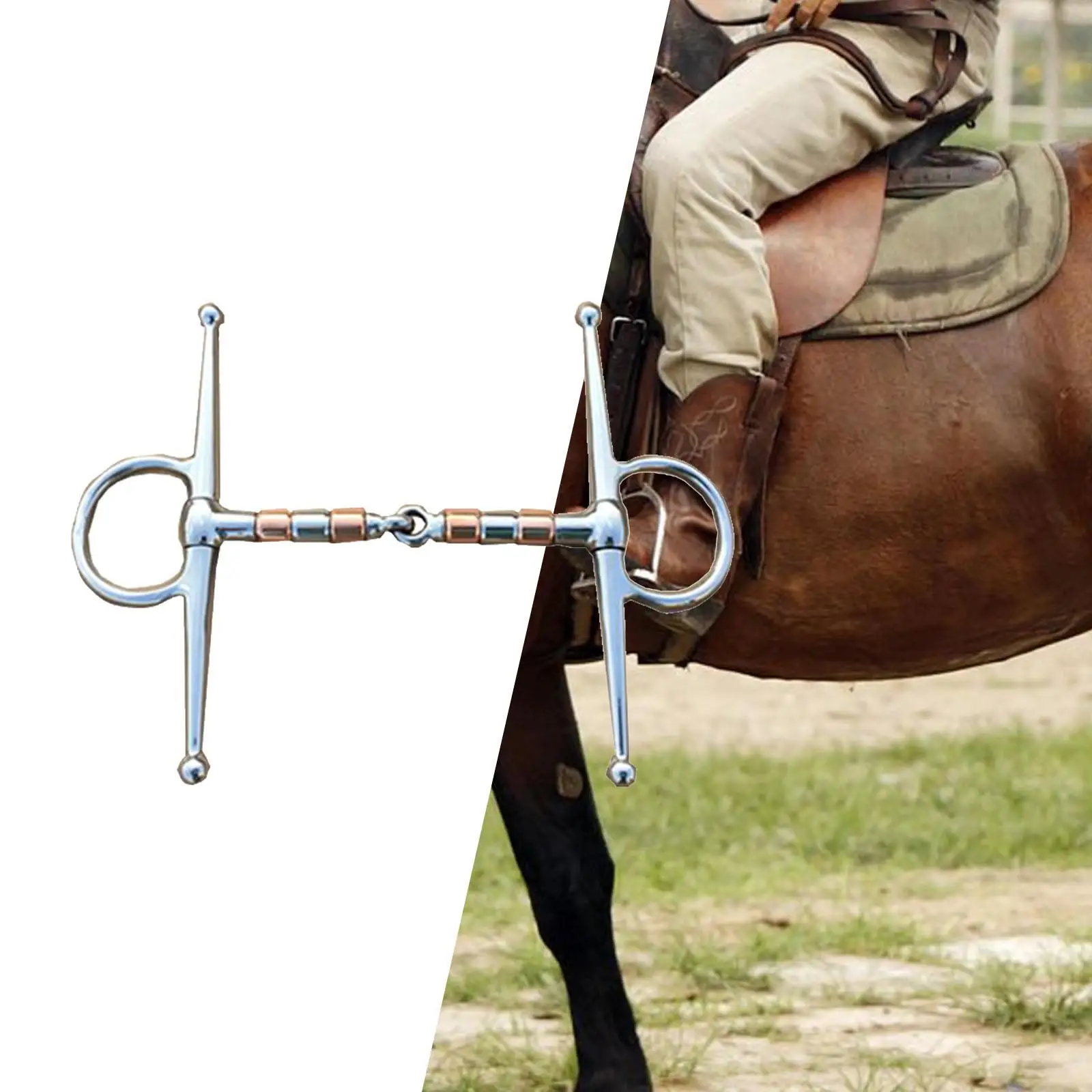 Horse Bit Horse Mouth Piece Equestrian Supplies Larger Rings 