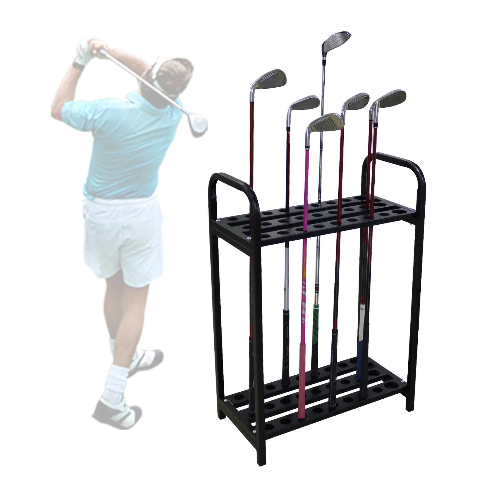 Golf Club Display Rack Putter Storage Organizer 27-Hole Club