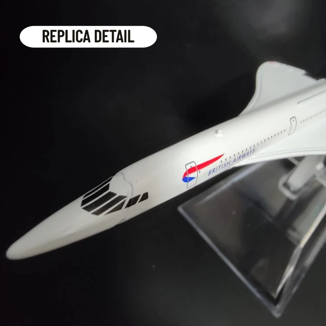 1:400 Metal Aircraft Model Replica, British Airways Concorde Airplane Scale Miniature Art Decoration Diecast Aviation Toy Gift 5