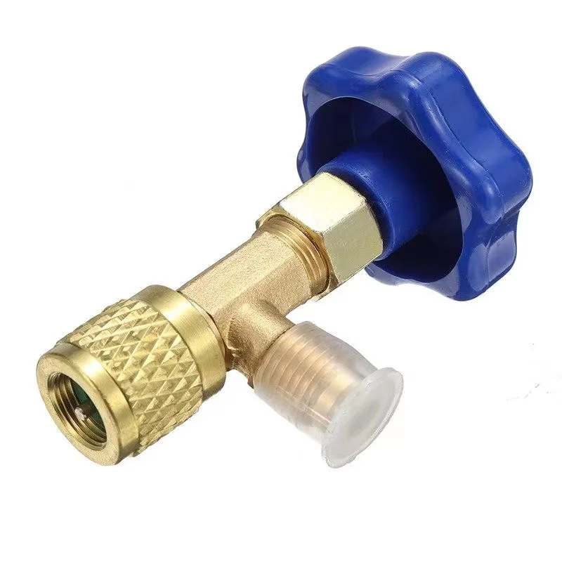 Refrigerant Can Opener 1 Pcs Low Pressure Dispensing Valve Bottle Opener 1/4 SAE Connector Mayitr Refrigerant Bottle Can Tap for R22 R134a R410A Gas