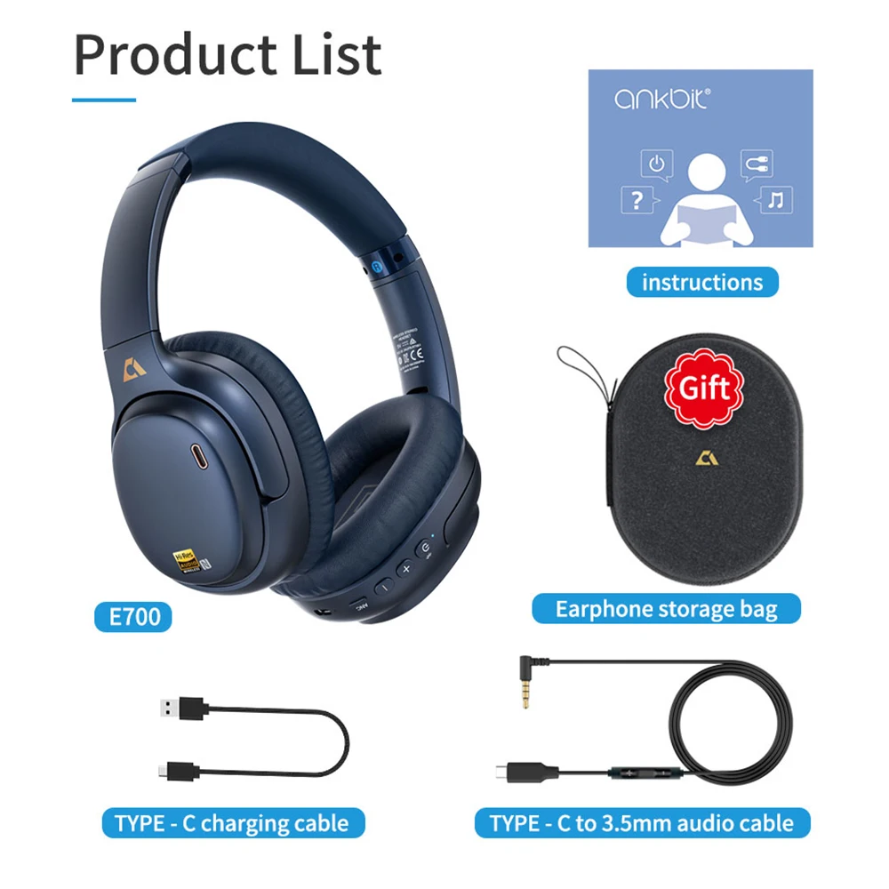 1Mii Y8 Casque Bluetooth Sans Fil – Réduction De Bruit Active Hybride, Son LDAC, Beige