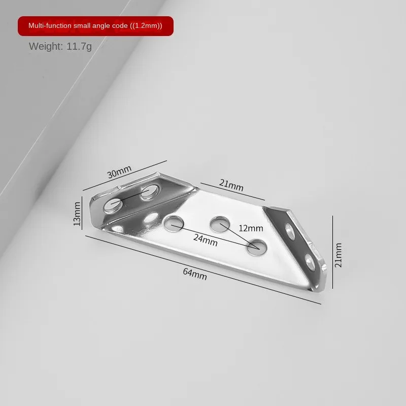 5/10/20/PCS Thickened Stainless Steel Angle Code 90 Degrees Right Angle Fixed Bracket Furniture Connectors Hardware