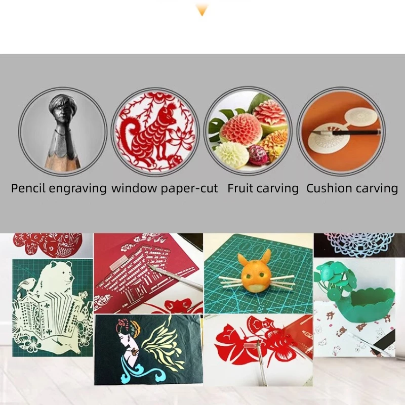 Engraving Knife Pen Knife Metal Sculpture Knife+Blades DIY Craft Clay Carving Tool Aluminum Alloy Cutter Handhold Repairing Tool