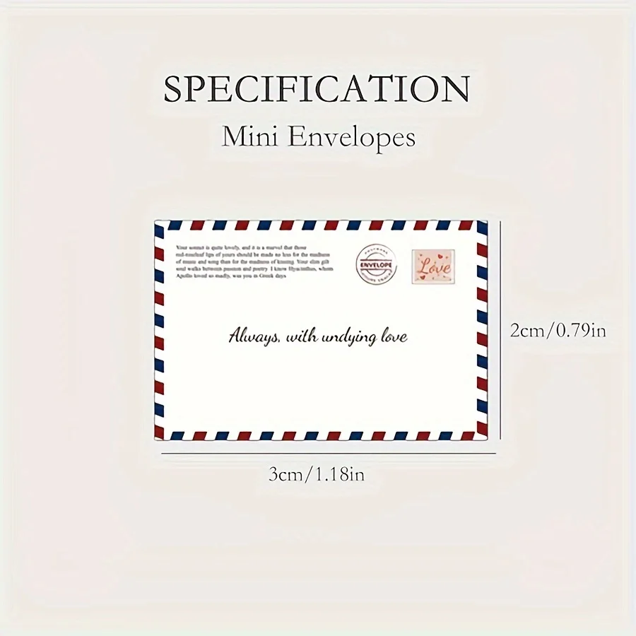 36pcs Mini Envelopes 36pcs Round Sticker Friend Lover Parent Graduation Valentine's Day Anniversary Gift