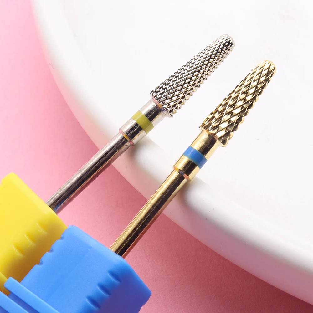 Nail Drill Bits 3/32'' - Typhoon Bits, 2 Way, Carbide Bit (Fine), Fast Remove, Shape & Smooth Acrylic or Gel Nails, Precise Cont - 5