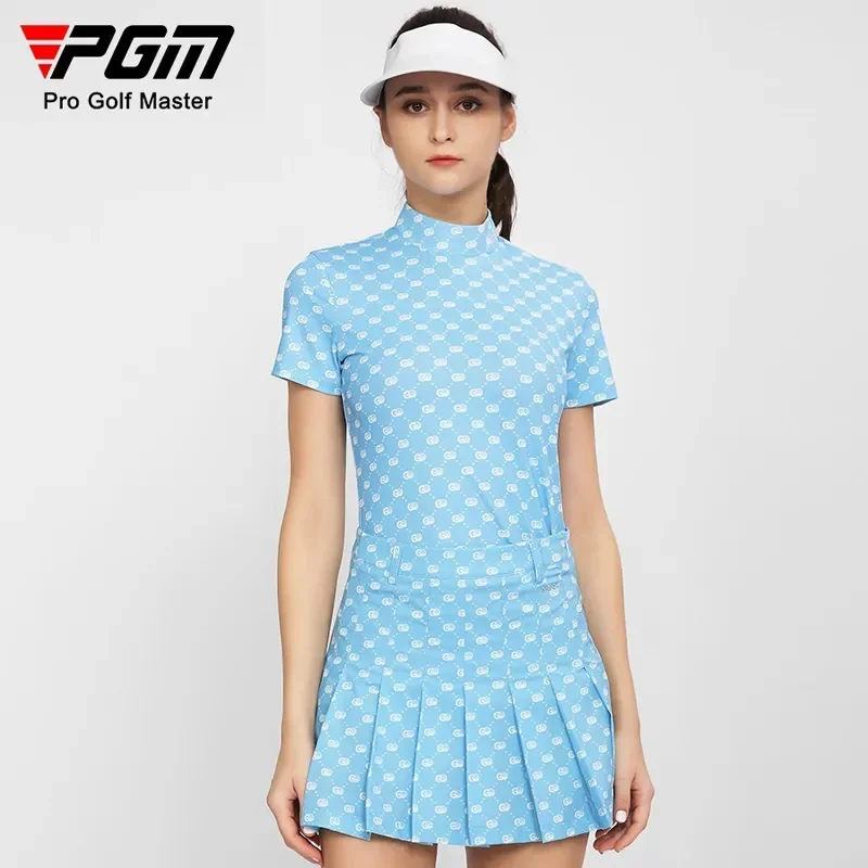PGM Summer Women's Golf Short Sleeve T-shirt and Short Skirt Golf Apparel Women YF557/QZ084