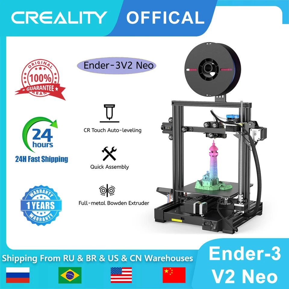 Creality Ender 3 V2 NEO 3D Printer Upgraded with Auto Bed Level in  Bangladesh