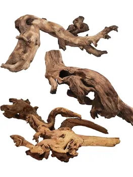 Decoración de acuario de tronco de árbol Natural, adornos de paisajismo de madera hundida, decoración de pecera, forma diferente 1