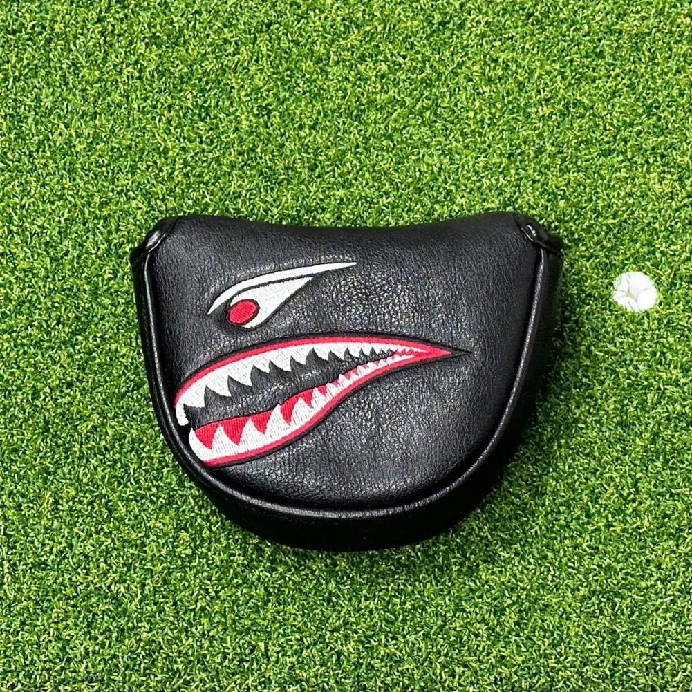 

Shark Golf Putter Cover Waterproof Velvet Lining Faux Leather Golf Club Head Cover Golf Putter Protector Golf Putter Head Cover