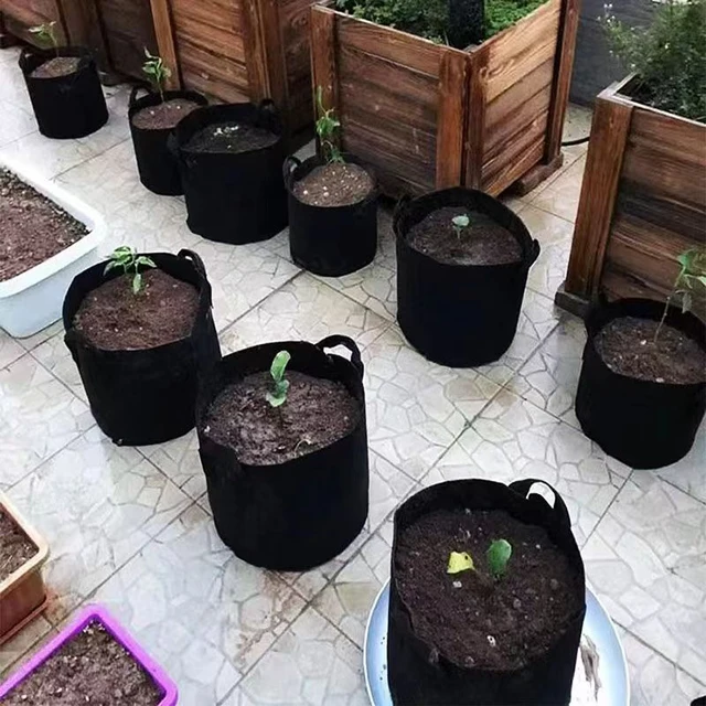 3 Gallonos Burgonya Termesztés Táska Megvastagodott, Nem Szőtt Anyagi Növényi Edények Kerti Zöldség Újrafelhasználható Szövet Termeszt Edényeket - Image 3