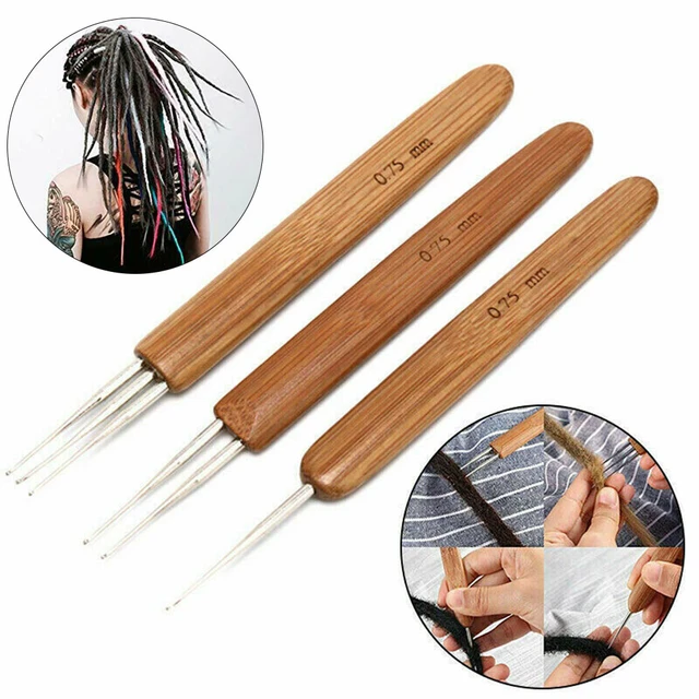 Dual-Ended Braiding Tools Dreadlock Crochet knitting Needle Dirty