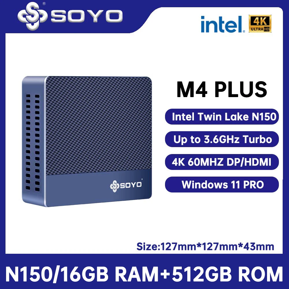 SOYO M4 PLUS ミニ PC インテル Twin Lake N150 CPU 最大 3.6GHz