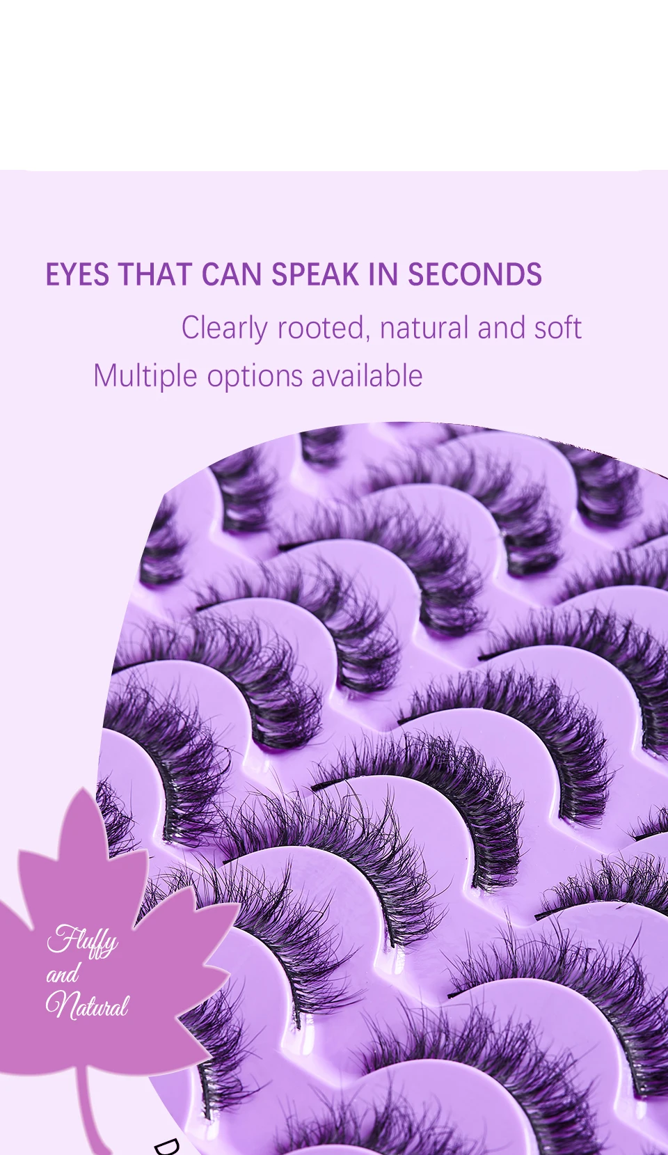 Description Picture 6 of item40Pairs Fake Eyelashes Wholesale Bulk Messy Fluffy Faux Mink Lashes Makeup Vendor D Curl Russian Strip Lashes